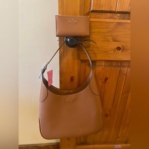 NWT Brown Kate Spade purse with matching wallet
